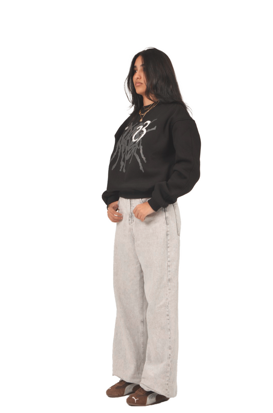 Scratches Black Crewneck