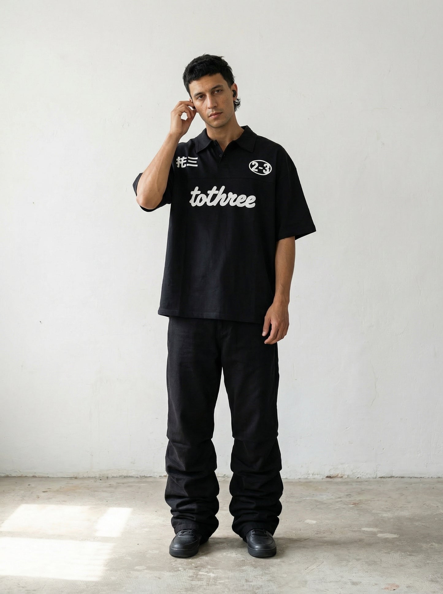 DOUBLE IDENTITY CLASSIC BLACK POLO