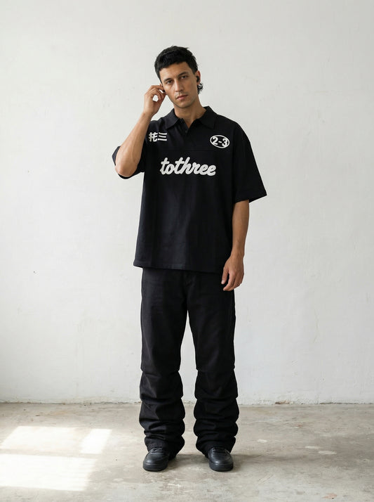 DOUBLE IDENTITY CLASSIC BLACK POLO