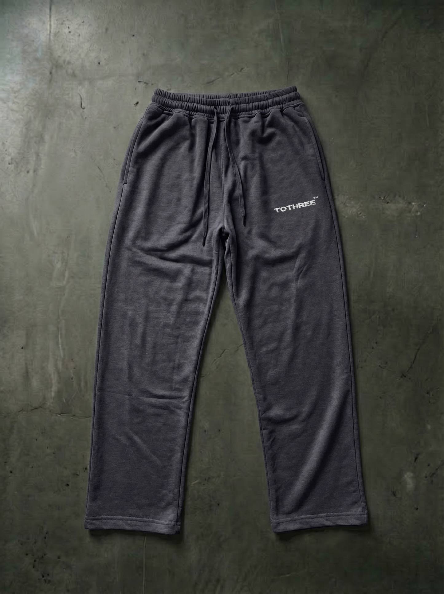 TOTHREE LOGO DARKGRAY SWEATPANTS