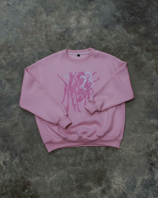 Scratches Pink Crewneck