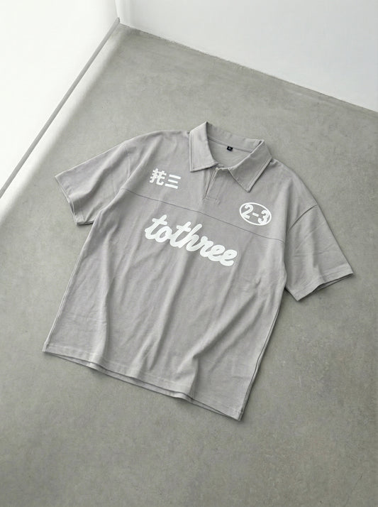 DOUBLE IDENTITY BRUSHED SILVER POLO