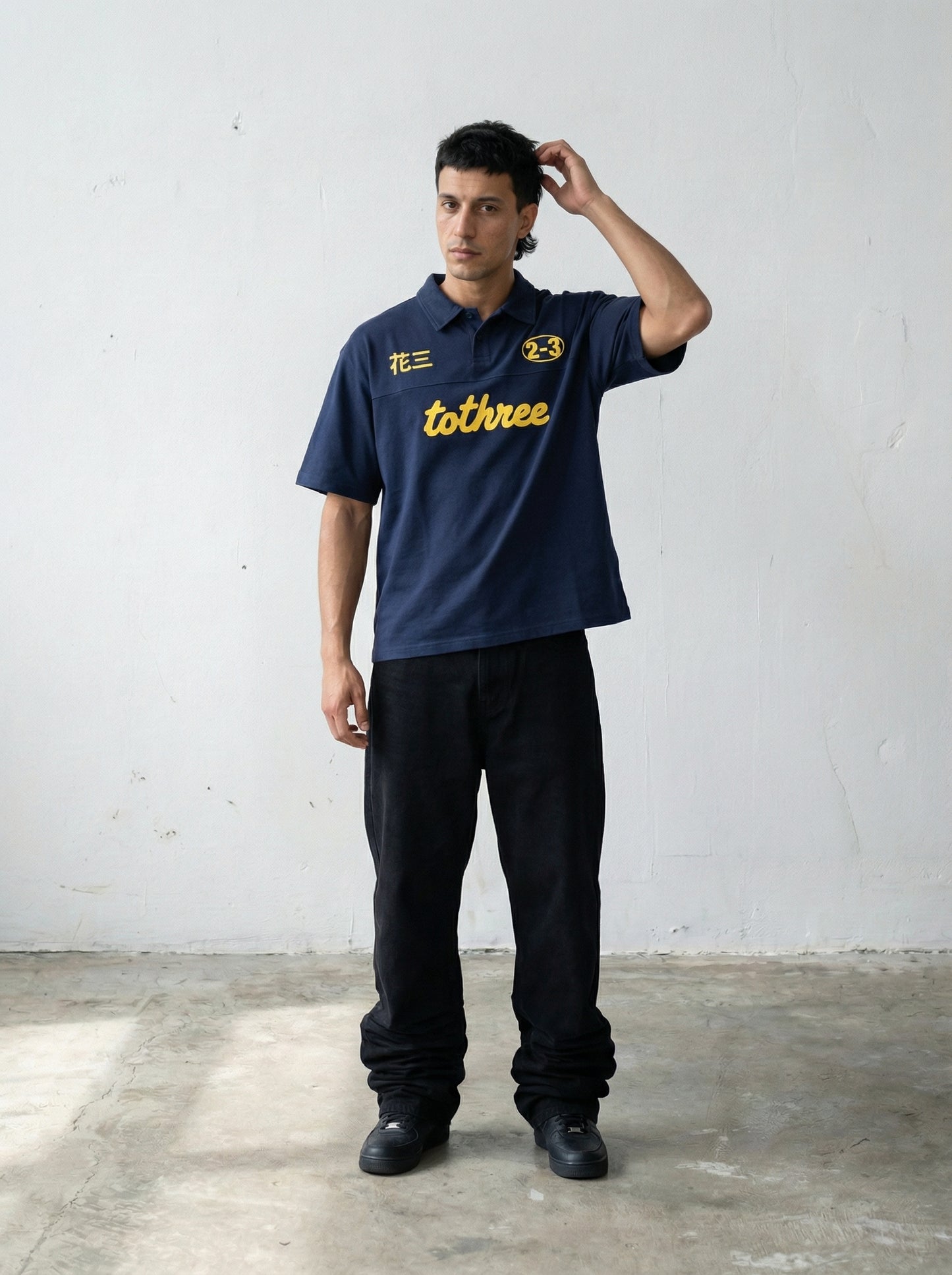 DOUBLE IDENTITY MIDNIGHT NAVY POLO
