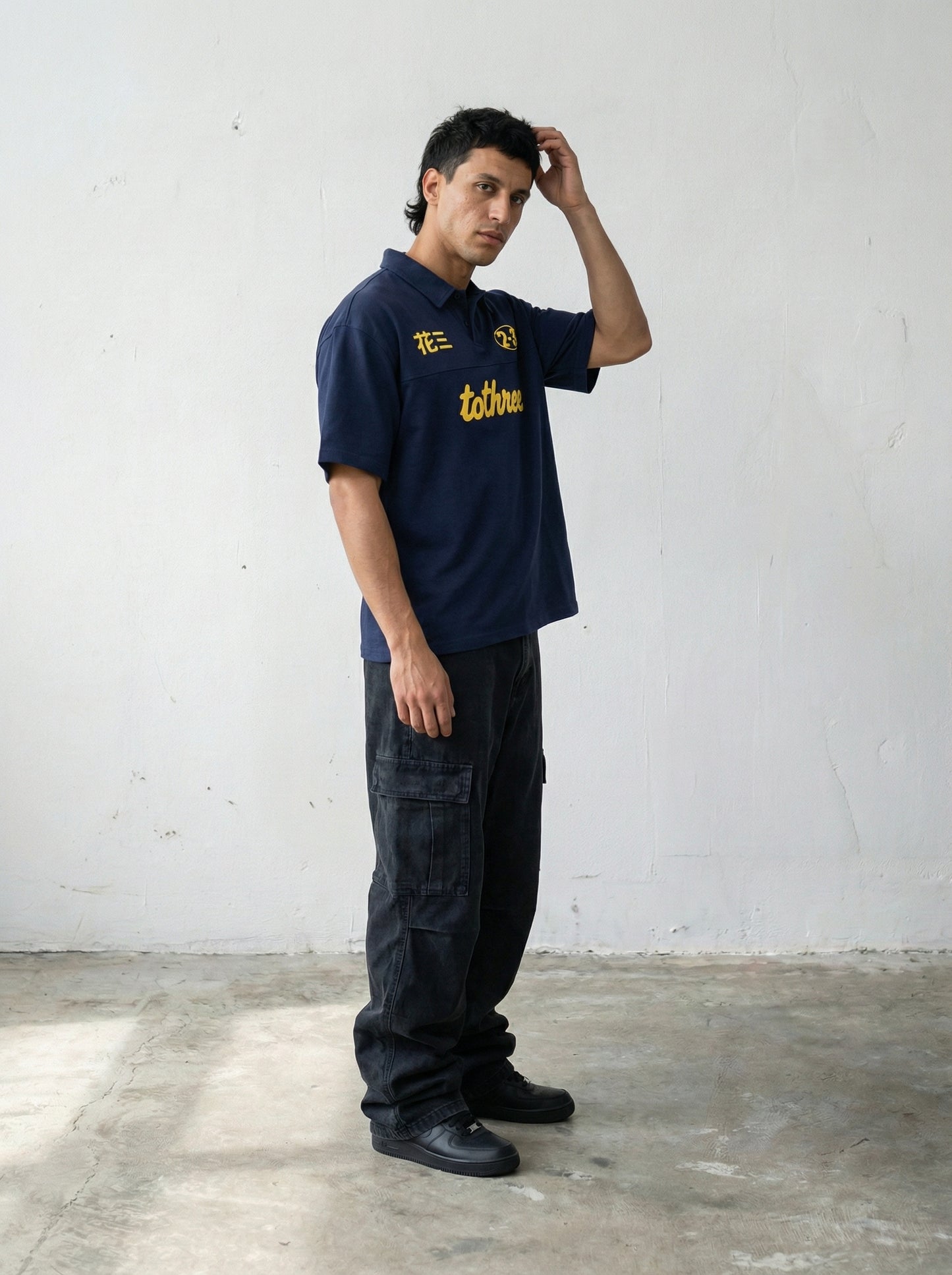DOUBLE IDENTITY MIDNIGHT NAVY POLO