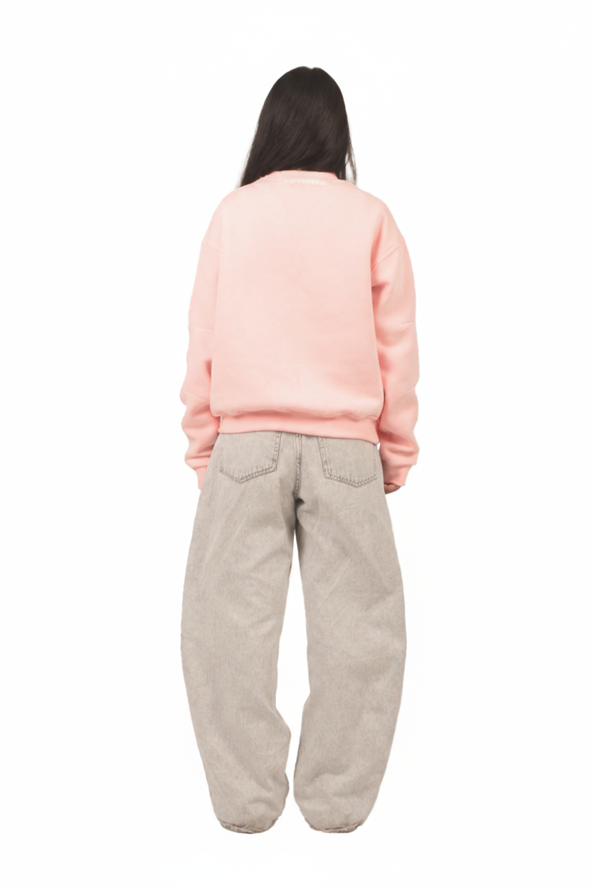 Scratches Pink Crewneck