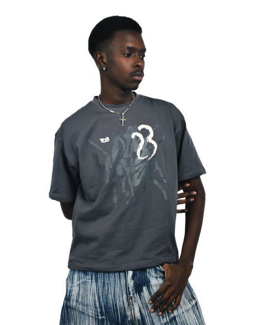 Scratches Grey tee