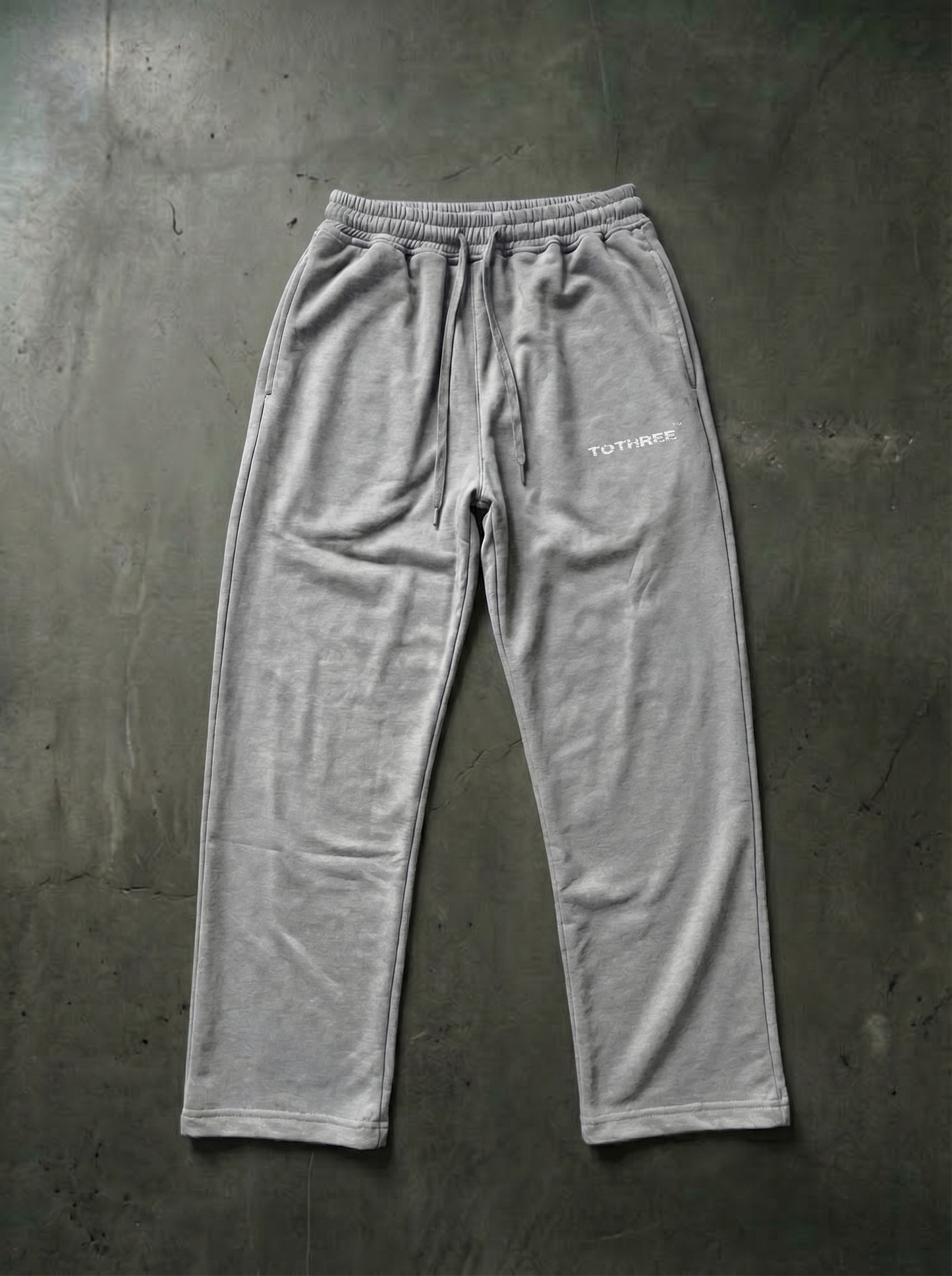 TOTHREE LOGO GRAY SWEATPANTS
