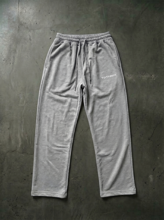 TOTHREE LOGO GRAY SWEATPANTS