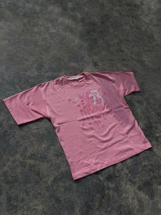 Scratches Pink tee